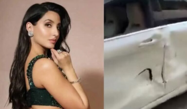 हॉलीवुड डांसर नोरा फतेह की कर का हुआ एक्सीडेंट