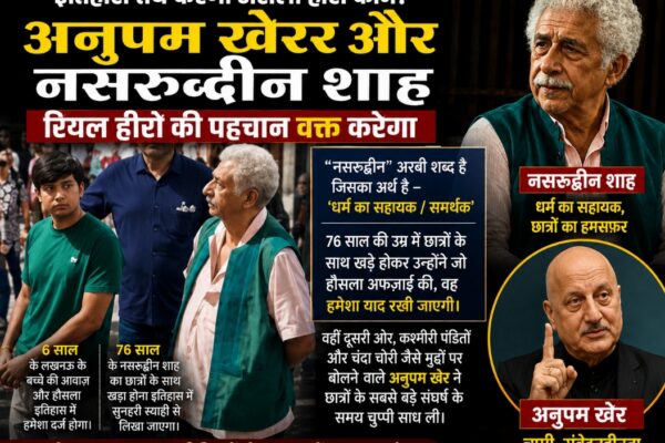 Anupam Kher and Naseeruddin Shah: History Will Decide Who the Real Hero Is  — Shabu zaidi
