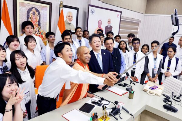 CM Yogi Adityanath Interacts with Indian and Japanese Students in Lucknow